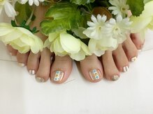 プルミエ ネイル(Premier Nail)/縦ボーダー★夏フット