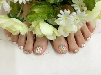 プルミエ ネイル(Premier Nail)/縦ボーダー★夏フット