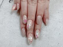 ネイル ビューティーマジック 葛西本店/ピンクシェルネイル