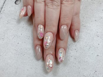 ネイル ビューティーマジック 葛西本店/ピンクシェルネイル