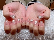 レアネイル 新宿(le'a nail)/フラッシュばらネイル