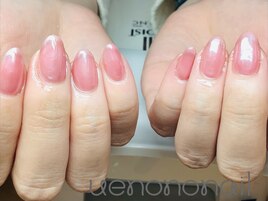 美爪ナチュラルピンク×ホワイト