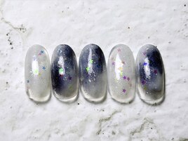 七夕星ネイル