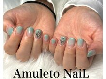 アムレート ネイル 蕨(Amuleto NaiL)/爽やかグリーンカラーネイル