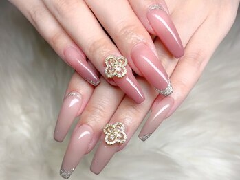 ローブセカンド(L'aube 2nd)/長さだし◆韓国風フラワーネイル