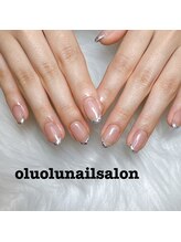 オルオル(OluOlu)/ガラスフレンチネイル