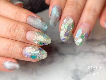 グレース ネイルズ(GRACE nails)/ギャラクシー×シェル