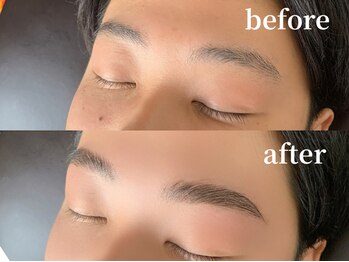 エムズアイブロウ 難波店(M’sアイブロウ)/メンズHBL☆before→After #眉毛