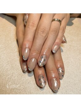 キュアーズ ネイル(CURES NAIL)/ミラーにホロのお花