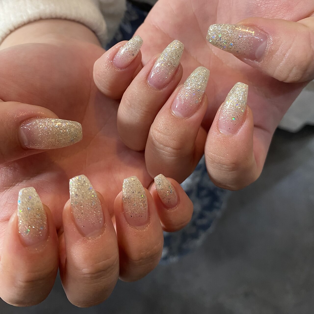 【ハンド】ラメグラデーション￥3500