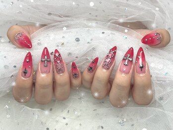 ベルグローアルファネイル(BELLE GROW ALPHA NAIL)/赤グラデーション