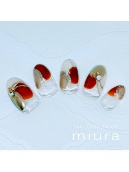ネイルケアサロン ミウラ 井の頭通り店(miura)/2月季節デザイン定額アート