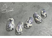 サンリッチ 恵比寿(Sunrich)/パープルでニュアンスアート