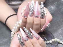 ひまわり/長さ出し×韓国ネイル