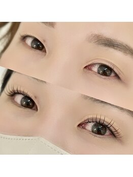 シナレ(Sinarae)の写真/『パーマだけでは物足りない』『下がりまつ毛でも綺麗にエクステ付けたい』を叶える!