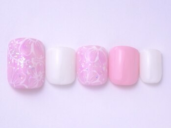 ネイリックス 栄ガスビル(NAILX)/手描きフラワーネイル☆