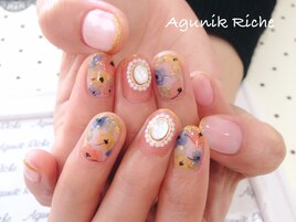 【花柄ネイル】