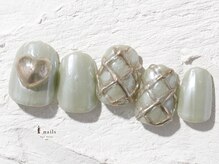 ジェミーネイル エビス(Jemiy nail ebisu)/ぷっくりチェックミラー8700yen