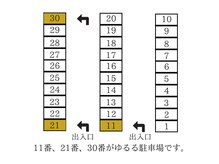 ほぐし処ゆるる 南大沢本店/第二駐車場駐車番号