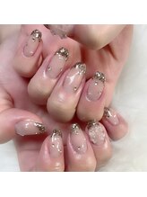 スターリー ラッシュ(Starry Lash)/ゴールドラメフレンチ