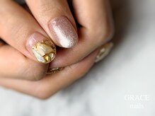 グレース ネイルズ(GRACE nails)/シェルタイル×ギャラクシー
