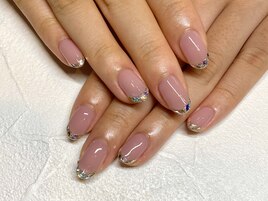 ガラス×ストーンフレンチ