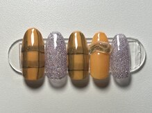 ジョアネイル(JOA Nail)/チェック/ぷっくり/イエロー