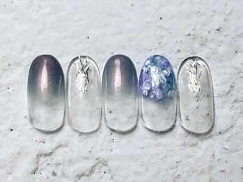 紫陽花ネイル