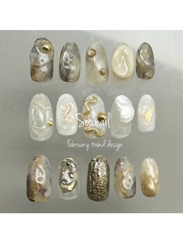 ソーネイル(Soo.nail)/2月定額ネイルトレンドデザイン