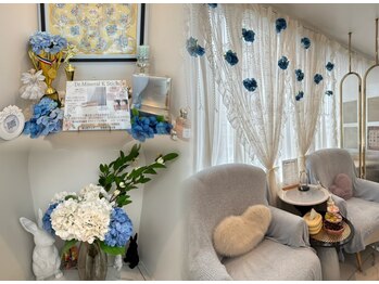 R-1ビューティーサロン 銀座/紫陽花の飾り付け♪