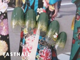 和装　成人式グラデネイル¥6600