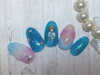 アルセア 上野御徒町店(Alcea)/マーメイド 人魚 夏ネイル