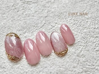 ルークネイル 恵比寿店(LUKE NAIL)/マグネットミラーネイル　冬春