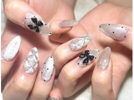 ドットリボンネイル　by.Ayaho