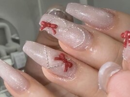 ハートチェーンネイル