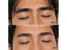 【男性人気】眉毛印象　毛流れ眉パーマ＋眉毛スタイリングWAX　45分