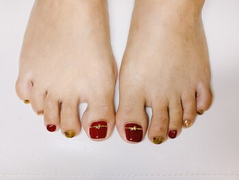 トヨネイル(TOYO NAIL)/ボルドーFOOT☆
