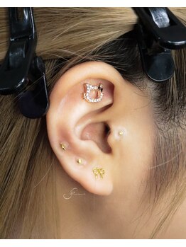 ハチナナヨンネイル(f*w874nail)/耳ツボジュエリー