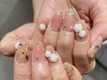 プロテア(protea)/オーロラミラー×薔薇パーツ