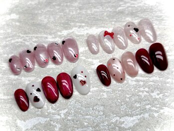 ジュリネイル(JULIE NAIL)/シンプル☆バレンタインネイル♪