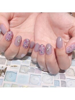 アティックネイルアトリエ(attic nail atelier)/押し花ネイル★