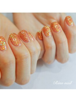 リノ ネイル(Rino nail)/オレンジラメ