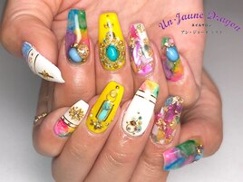 【ロングネイル】カラフルネイル