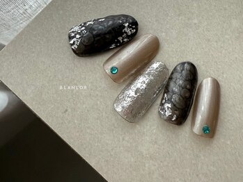 ネイルサロン ブランロール 三軒茶屋店(Blanl'or)/パイソン柄ネイル