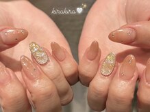 エマネイル プラス キハクヤ 梅田店(EmaNail+KIHAKUYA)/グラデーション×埋め尽くし