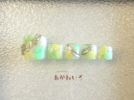 夏色フット　蛍光ニュアンス