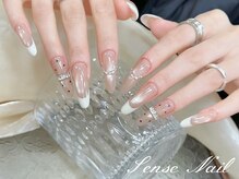 センスネイル(Sense Nail)/キラキラストーンフレンチ