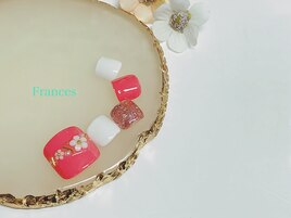 フット　お花ストーン