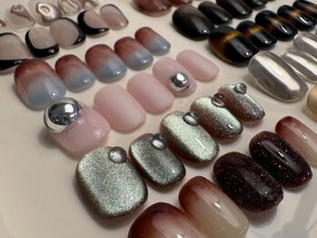 ループラス(r'oo plus)の写真/毎月変わる定額nail☆【定額75分¥7500/90分¥8500】何度でも同じ価格で通いやすい！ご新規様のみオフ無料♪