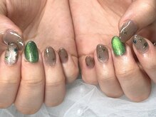 ナナネイル(7.Nail)/長さ出し+手描きアート